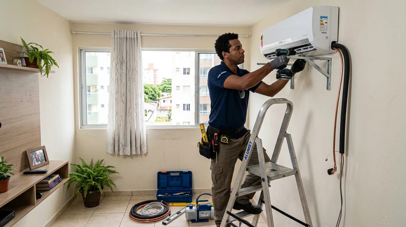 Instalação de ar-condicionado split em Ipatinga‑MG